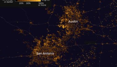 See map of Austin’s neighborhood Christmas lights from space