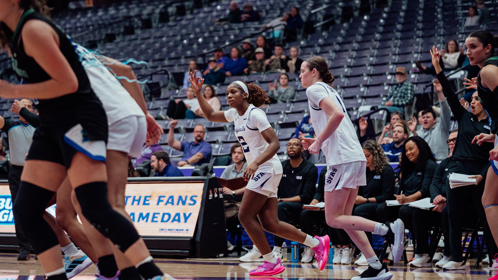Six Ladyjacks Record Double Figures as SFA Rolls Past TAMU-CC