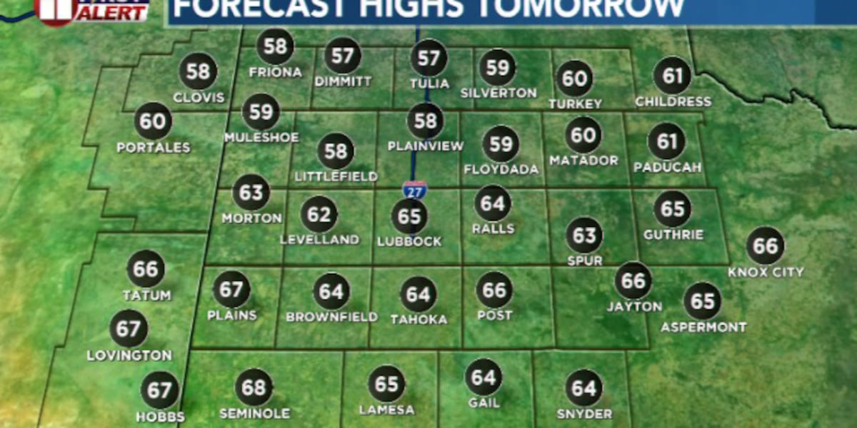 Cooler Thursday, but still above average