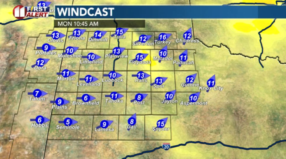 Winds will come in from the west-southwest and pick up a bit. Helping temperatures climb.