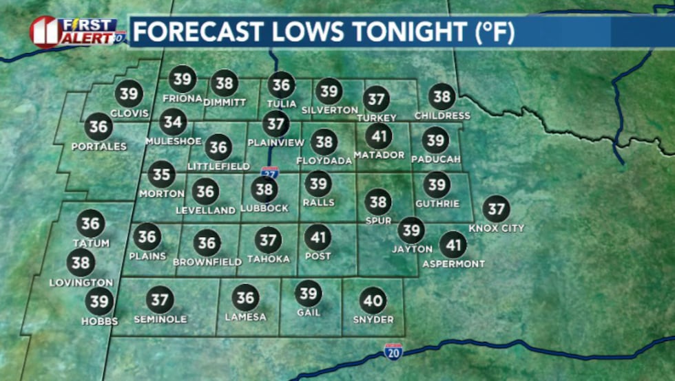 Temperatures tonight won't fall too much