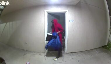 Video shows burglar in red robe stealing all of Dallas man’s belongings