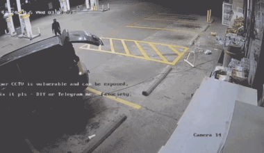 Robbers attempt to steal an ATM at gas station by pulling it through the window