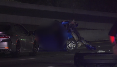 Woman killed in multi-car crash on North Freeway after driving with flat tire