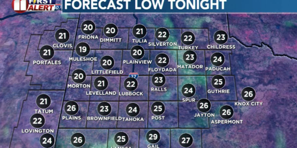 Cold night ahead as wintry system moves south; warming trend begins Tuesday