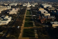 The U.S. Capitol is seen from the Washington Monument, Dec. 16, 2025, in Washington.
