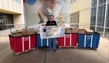 Forney High School Junior Adam Salgado Donates Over 300 Board Games to Children’s Medical Center Dallas