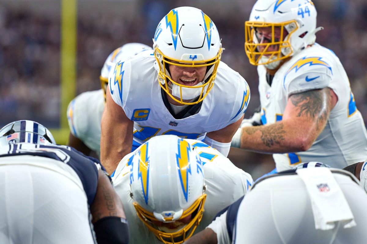 Los Angeles Chargers quarterback Justin Herbert #10 during an NFL football game against the Dallas Cowboys, on Sunday December 21, 2025 in Arlington, Texas. Los Angeles Chargers quarterback Justin Herbert #10 during an NFL football game against the Dallas Cowboys, on Sunday December 21, 2025 in Arlington, Texas.