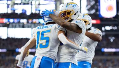 The Chargers beat the Cowboys, 34-17, at AT&T Stadium in Arlington, Texas.