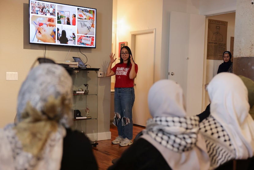  Stephanie Drenka, co-founder of the Dallas Asian American Historical Society speaks during...