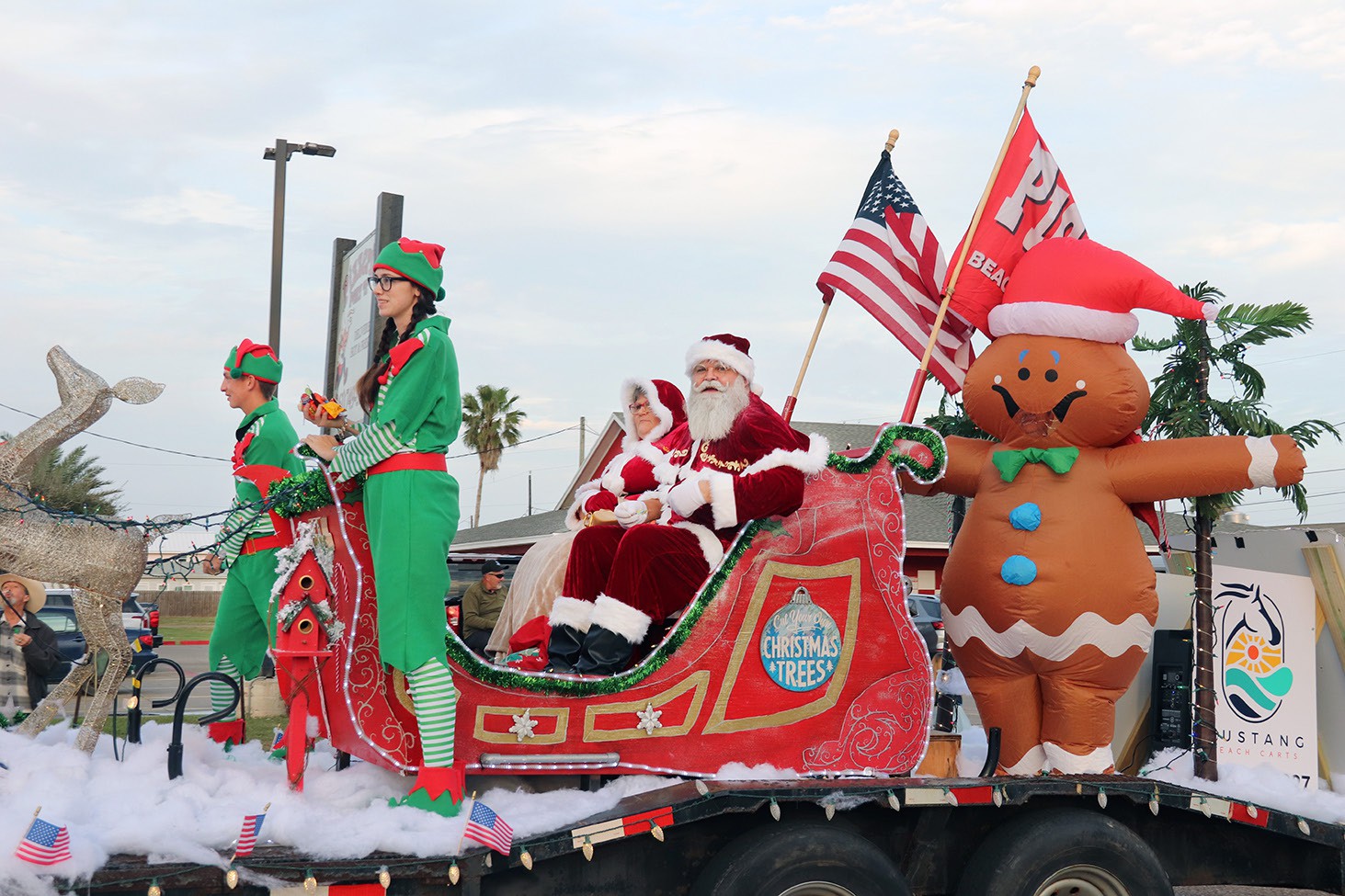Christmas parade - Port Aransas South Jetty