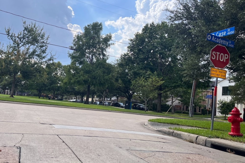 A photo of West University Place streets and sidewalks