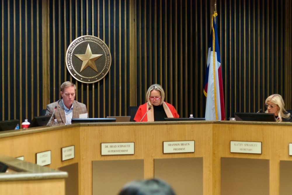 Trustees on the dias