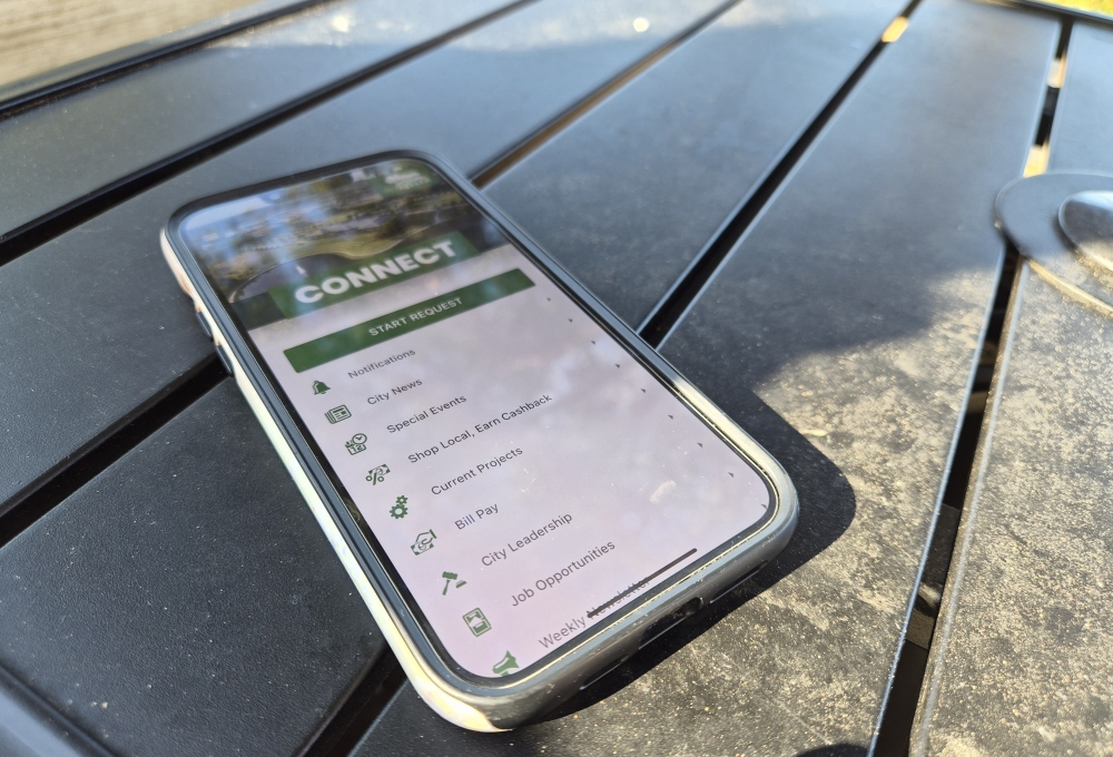 A cell phone with the Keller Connect app opened.