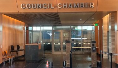 City Council chamber sign