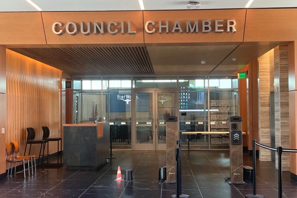 City Council chamber sign