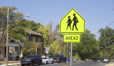 pedestrian crossing street sign