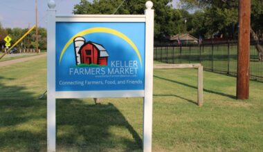 Signage of the Keller Farmers Market