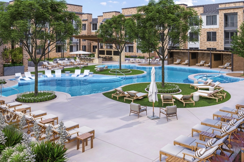 rendering of a pool
