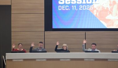 The board welcomed three new trustees to the dais during its Dec. 11 work session. (Sarah Brager/Community Impact)