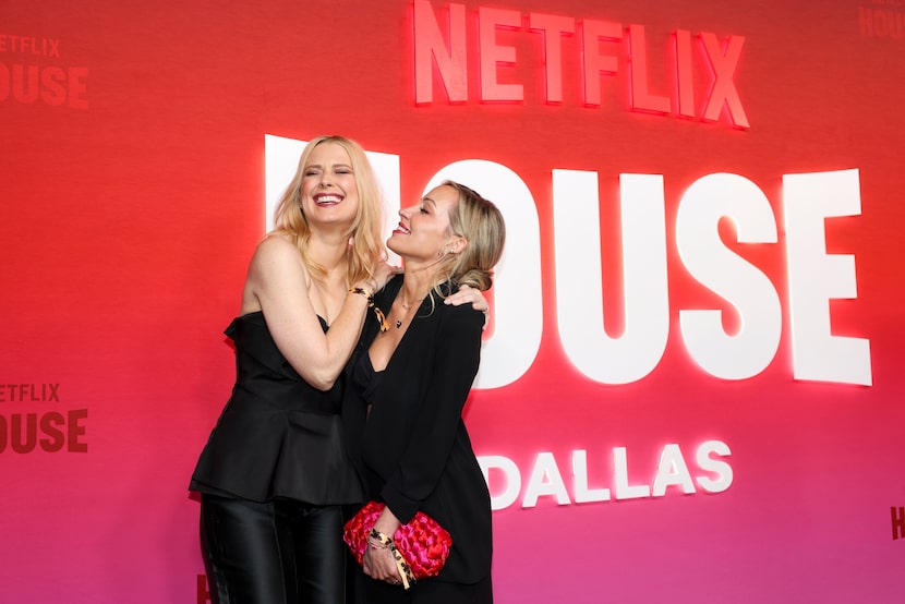 Alexandra Breckenridge (left) and Zibby Allen from "Virgin River" pose during red carpet...
