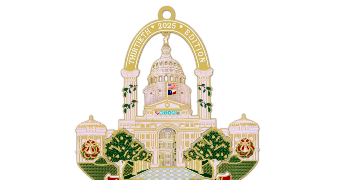 All is calm at the Texas Capitol, at least at holiday ornament time