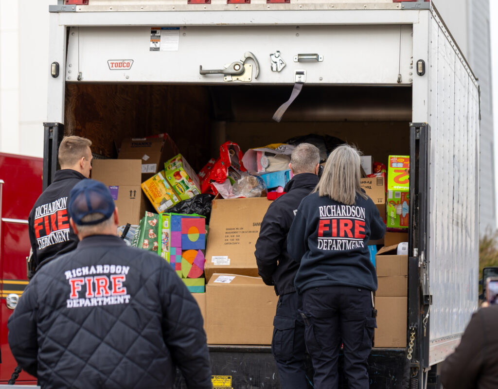 Fire Department Donates Toys, Food to Network of Community Ministries