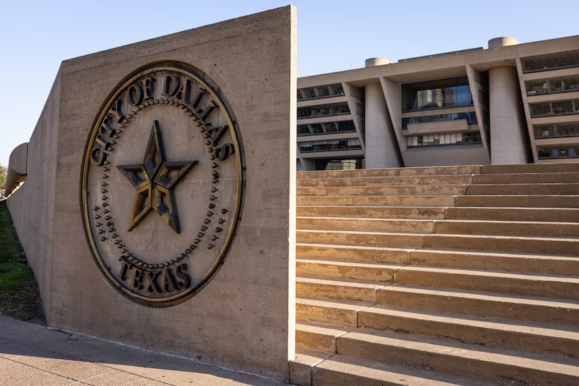 The front of Dallas City Hall on Nov. 14, 2025. 
