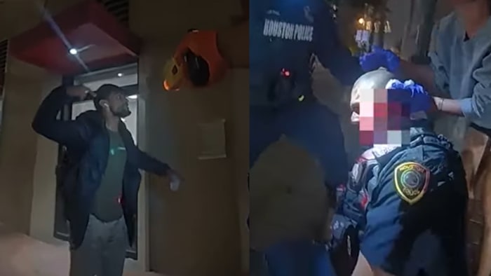 Bodycam footage of fatal shooting released after man slashes officer with knife during mental health episode