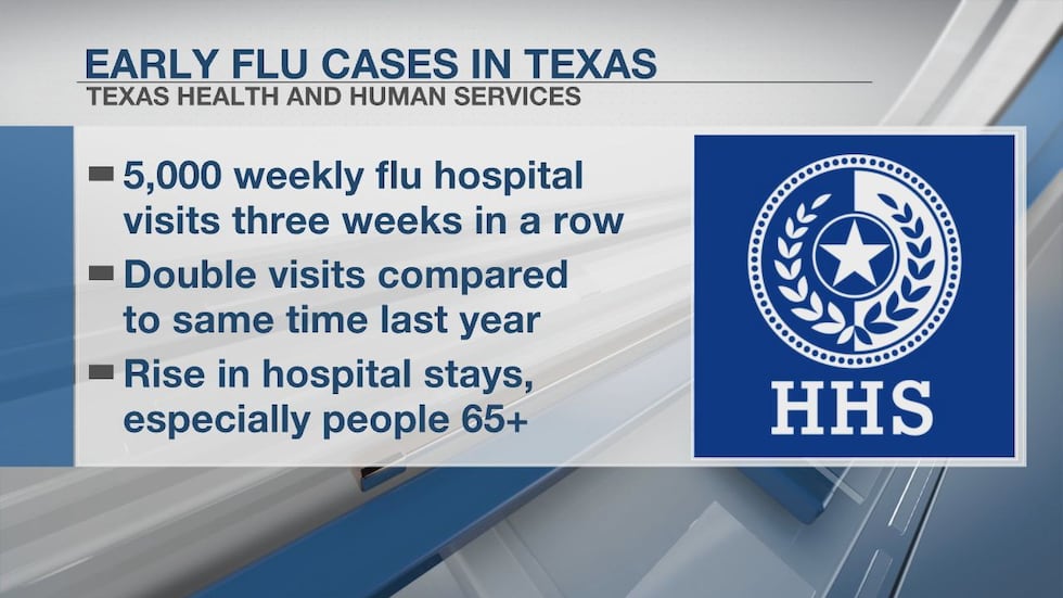An uptick in flu cases across Texas has been reported by Texas Health Human Services
