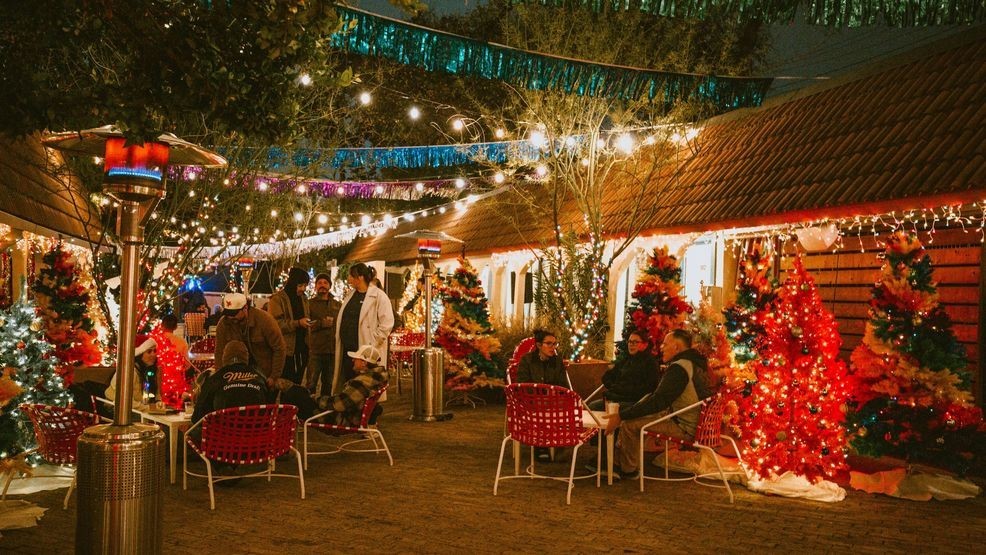 For a festive outing, Mandy recommends visiting the Austin Motel, which is decked out for Christmas. Courtesy: Austin Motel{ }{p}{/p}
