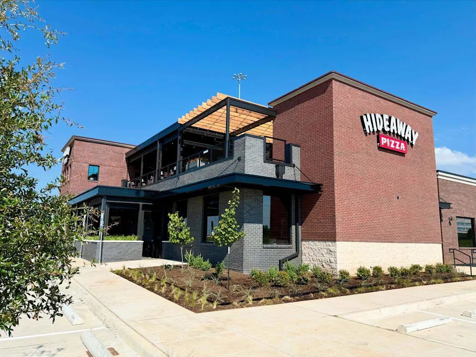 Hideaway Pizza, an Oklahoma-based chain, is open near Alliance Town Center in North Fort Worth, as seen Aug. 23, 2025.