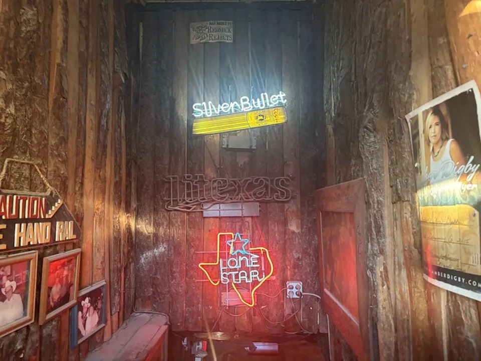 Entrance to Arkey Blue's Silver Dollar in Bandera, Texas. Underground saloon beneath the Bandera General Store. (Mia Valdez/MySA)