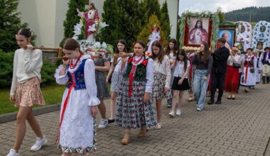 A Corpus Christi procession in the village of Sopotnia Mała in Polands southern Silesia region, May 30, 2024.