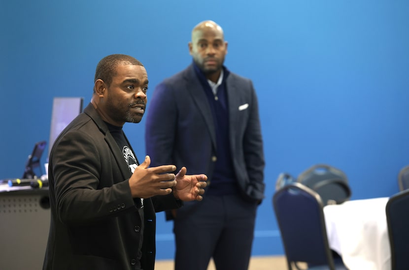 District 3 Dallas City Council representative Zarin Gracey speaks about a nearby 90-acre...