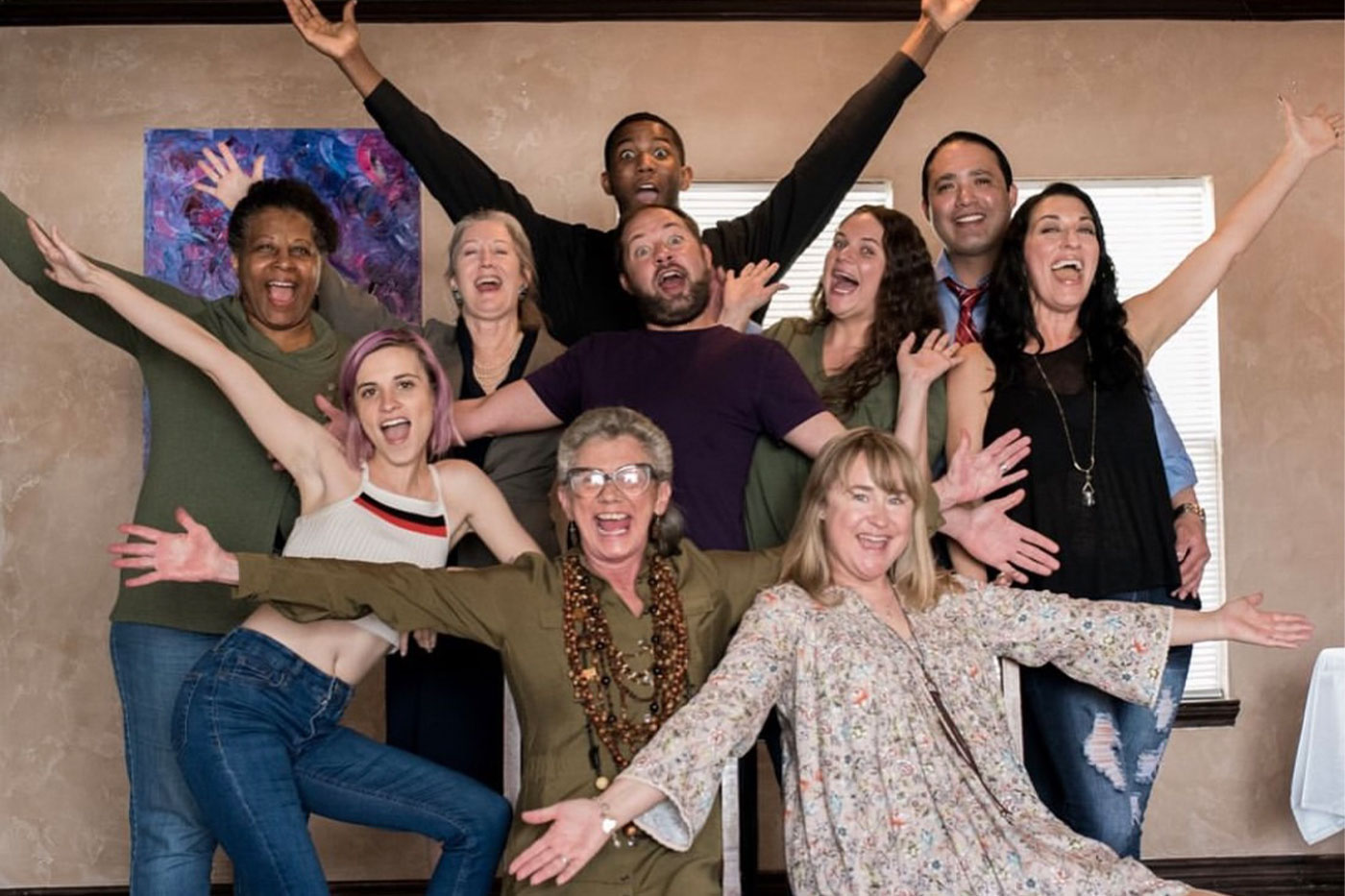 Members of A Working Group class taught by Toni and Sally