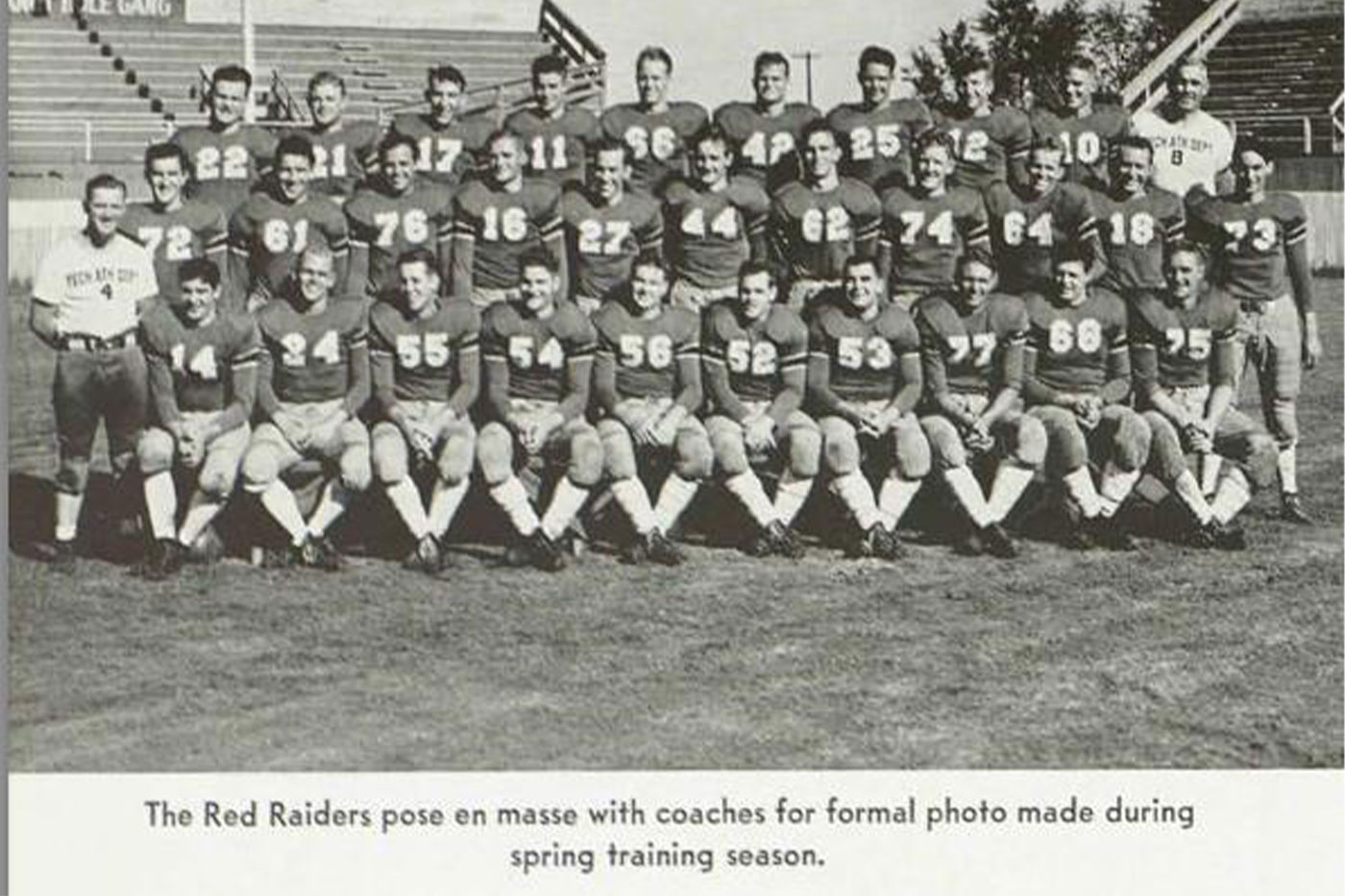 Football Team at Spring Training (Courtesy: Southwest Collection)