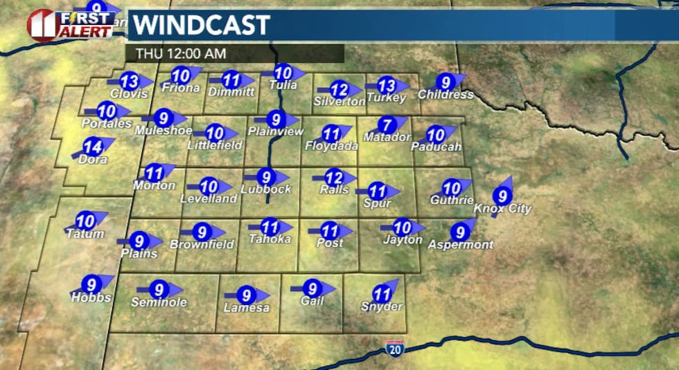 KCBD News Weather Graphics - Tuesday, Dec. 30