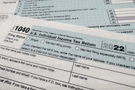 The Internal Revenue Service 1040 tax form for 2022 is seen on April 17, 2023.
