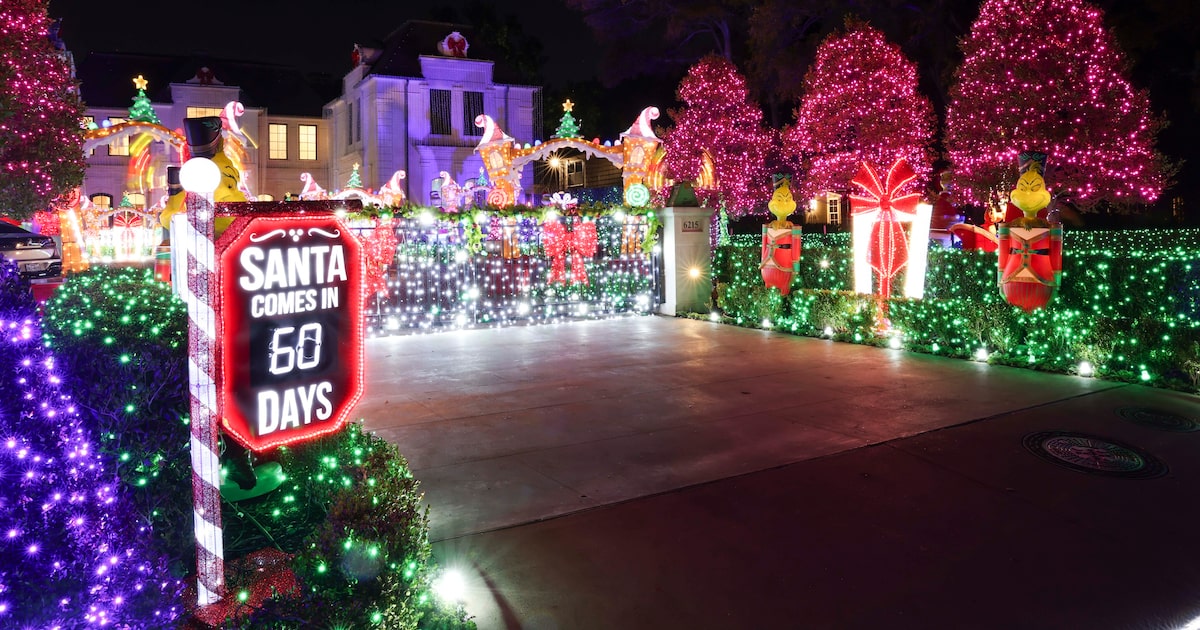 Preston Hollow mansion’s Christmas lights aren’t about holiday spirit