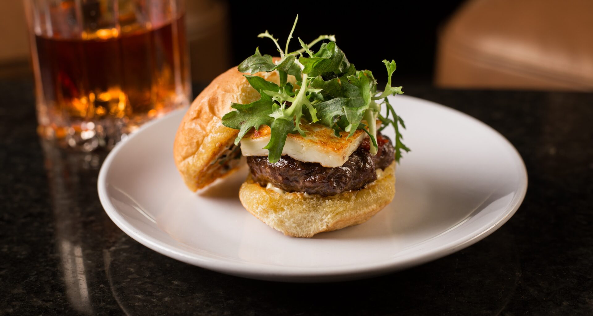Devonshire Club's Mini Saganaki Burger