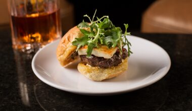 Devonshire Club's Mini Saganaki Burger