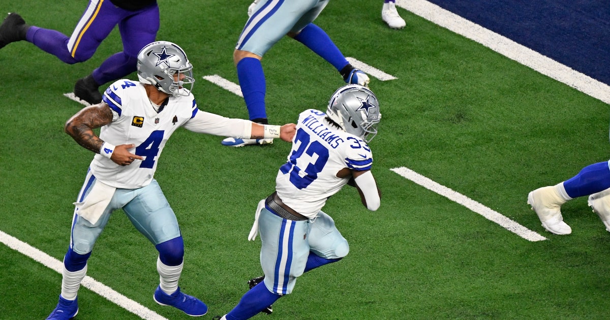 Cowboys RB Javonte Williams (shoulder) questionable to return vs. Vikings