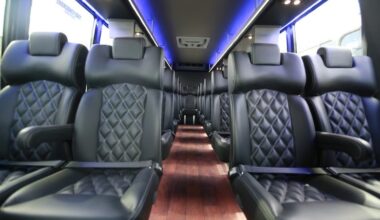 Interior of a luxury bus