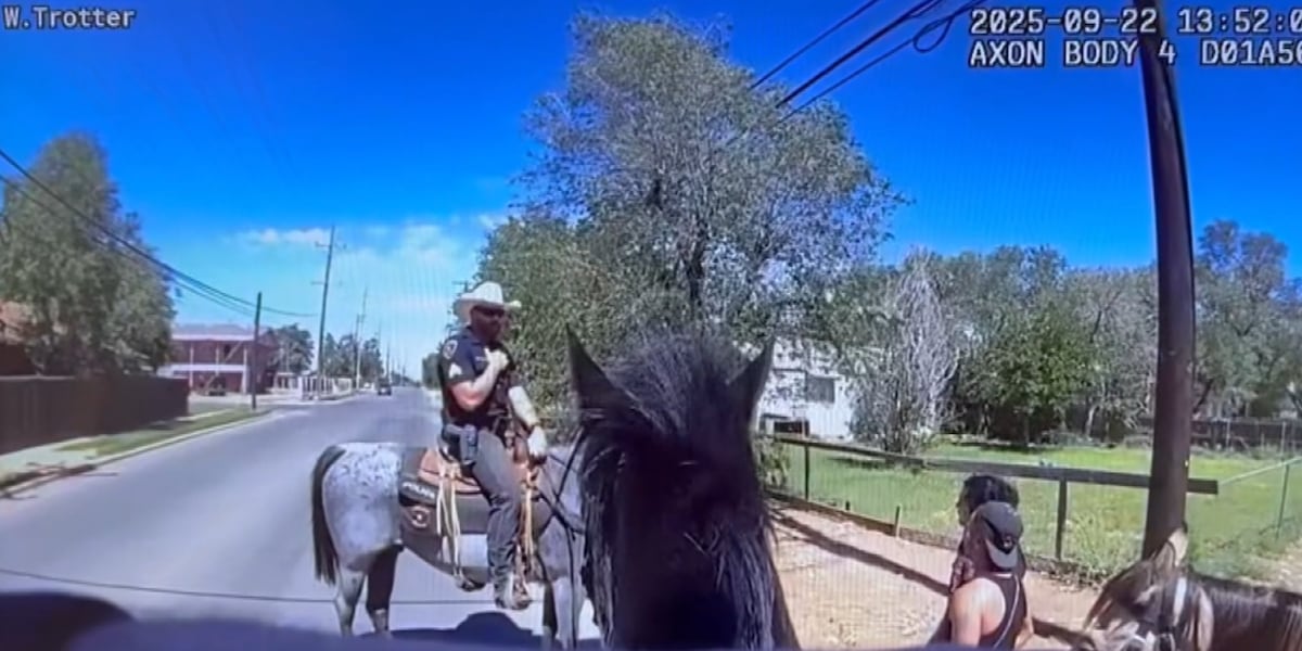 Lubbock Police Department’s Mounted Patrol Unit goes viral chasing suspect on horseback
