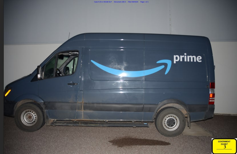 Prosecutors said Brandon Ye used this "fake Amazon van" to make marijuana deliveries.