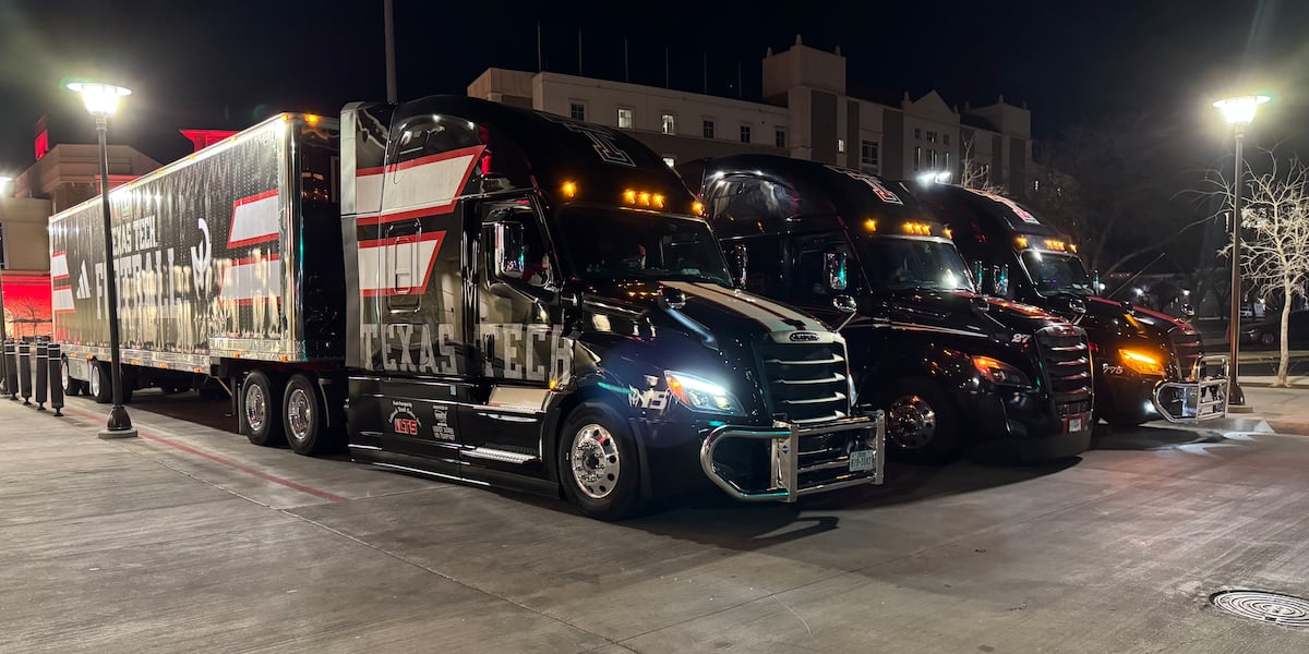 Texas Tech equipment trucks make 1,650-mile journey to Orange Bowl