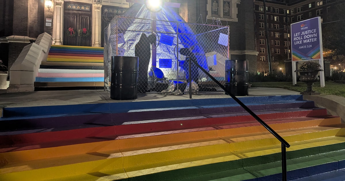 Dallas church’s nativity evokes immigration detention centers, homelessness