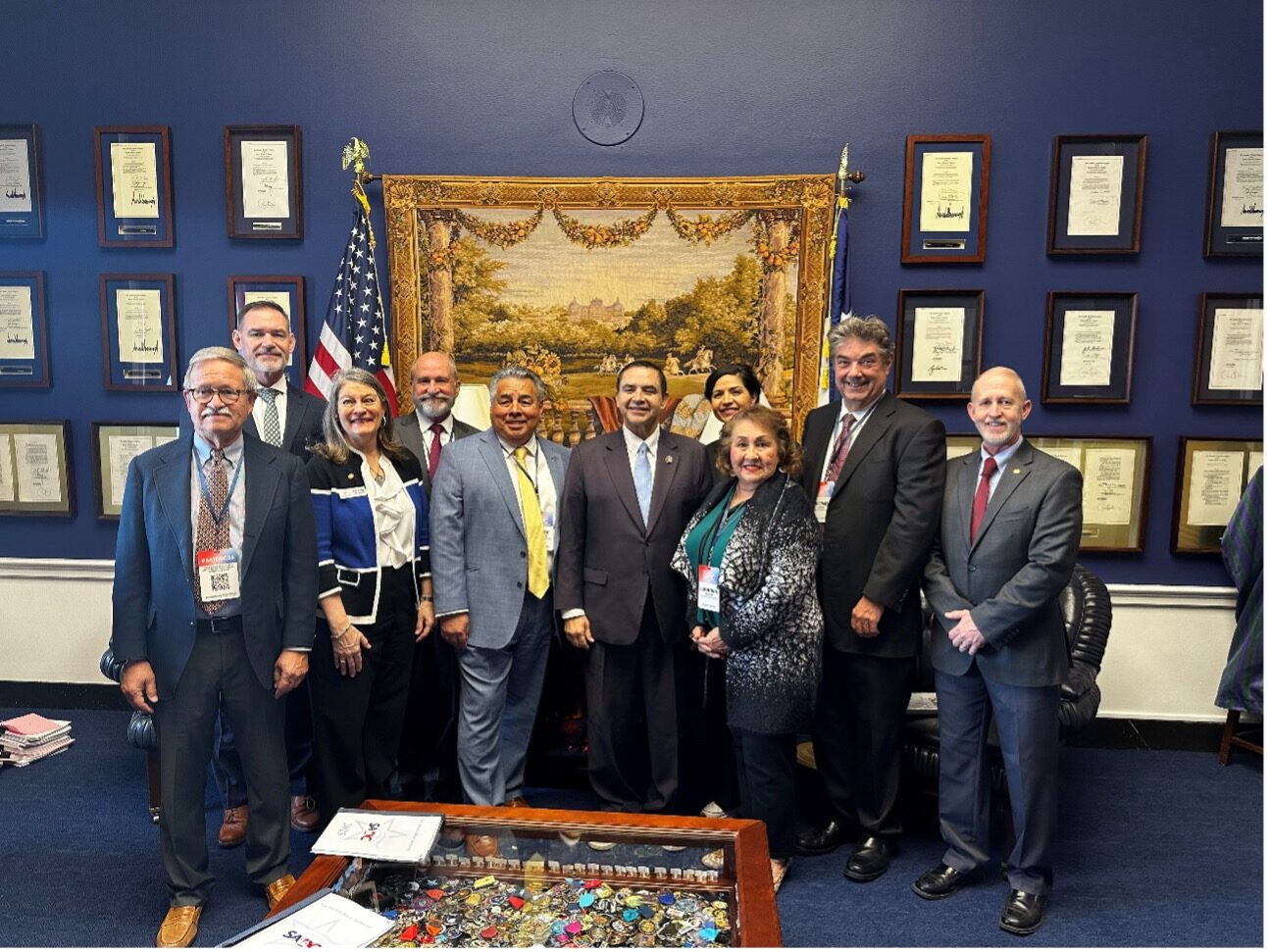 Jerry, along with fellow board members, Chairman of the Board Jim Campbell and General Manager Derek Boese, on a trip to Washington D.C.