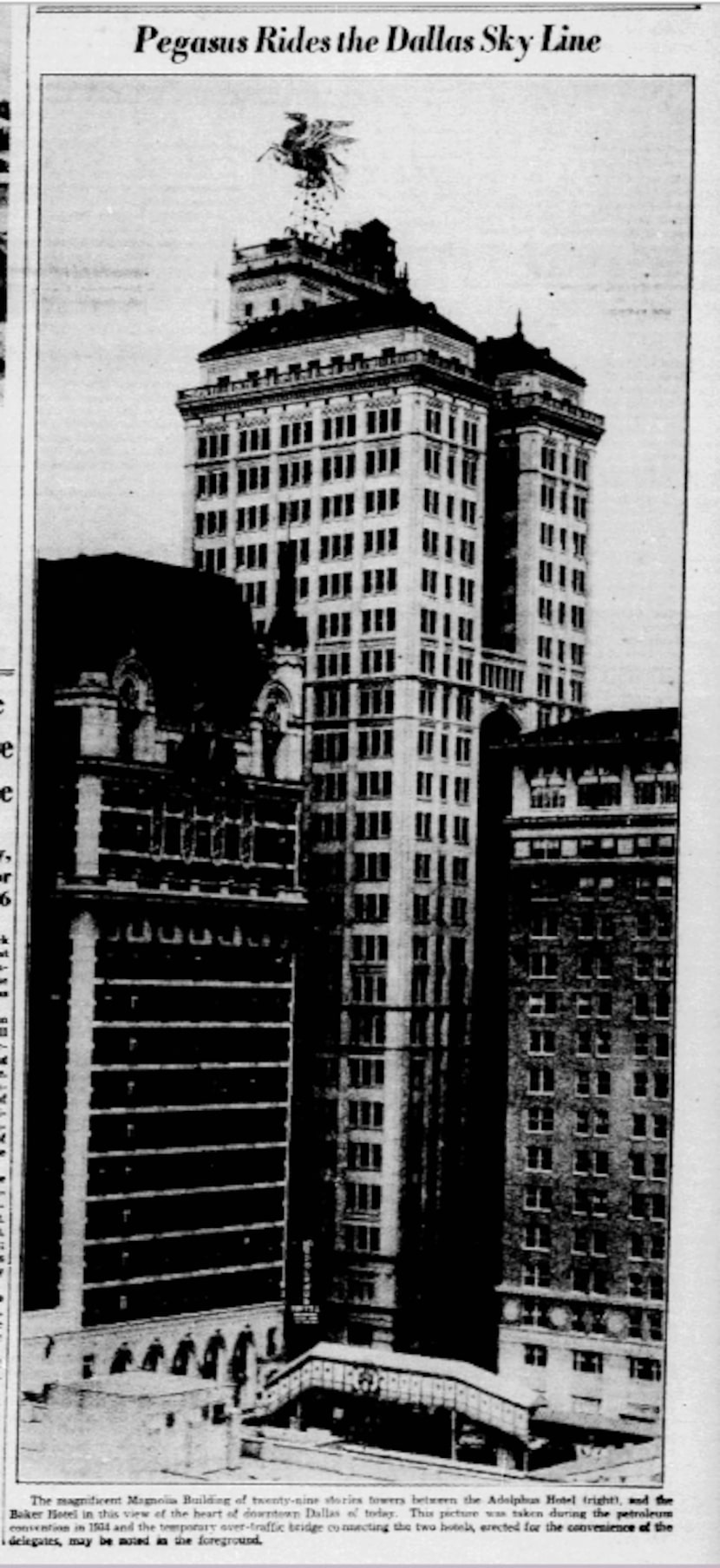 A photo published in Oct. 1, 1935, edition of The Dallas Morning News showing the Magnolia...